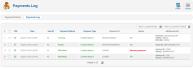Payments log view
