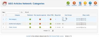 Categories management
