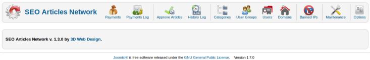 Admin control panel

