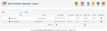 Users management