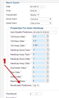 Recalculate predictions and rewards - option in admin