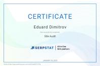 Eduard Dimitrov - site audit сертификат
