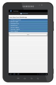 Android App - Home page on Tablet 10-inch

