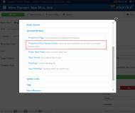 Create menu with sports predictions types
