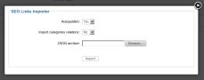 Seo Links Pro import-export функции

