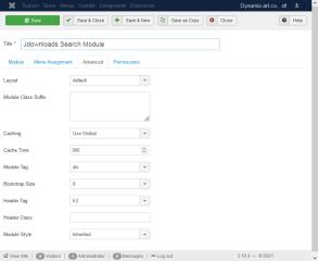 Jdownloads Search Module Options
