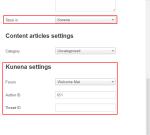 Kunena опции в Joomla 3
