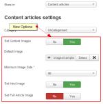 Опции за автоматично импортиране на снимки в content articles
