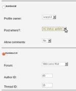 JomSocial и Kunena функции в Joomla Scraper
