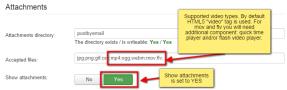 Post by email video attachments options
