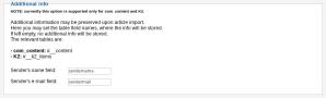 Database import functions
